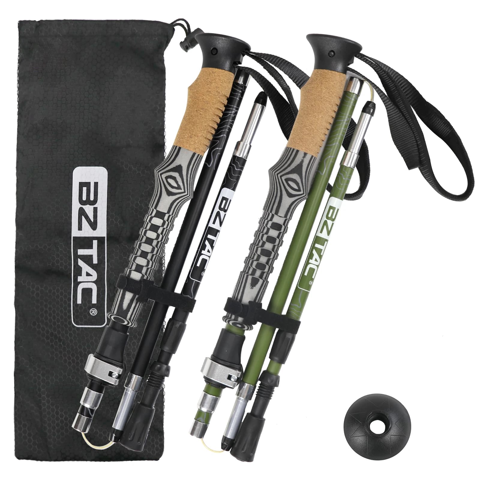 Il Nuovo Bastone da Trekking Pieghevole è Portatile, Facile da Riporre, Regolabile Liberamente in Lunghezza, Robusto, Stabile, Antiscivolo, Ammortizzante e con Elevata Capacità di Carico. Leggero, resistente all'usura, pratico, adatto a tutte le età ed è un ottimo aiuto per l'arrampicata, l'escursionismo e i viaggi all'aperto.