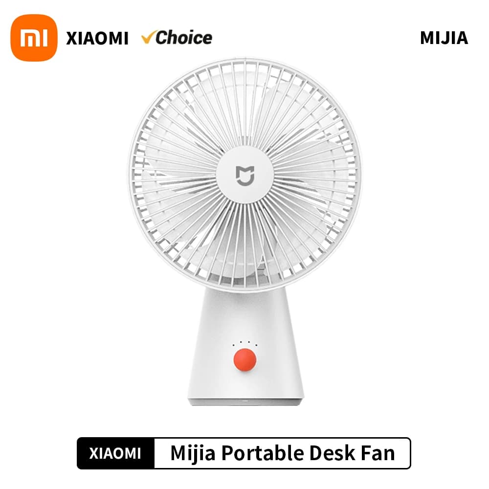 XIAOMI Mijia ventilatore da tavolo portatile USB ricaricabile Mini ventilatori elettrici portatili raffreddamento ad aria senza fili piccola ventola 4 marce velocità