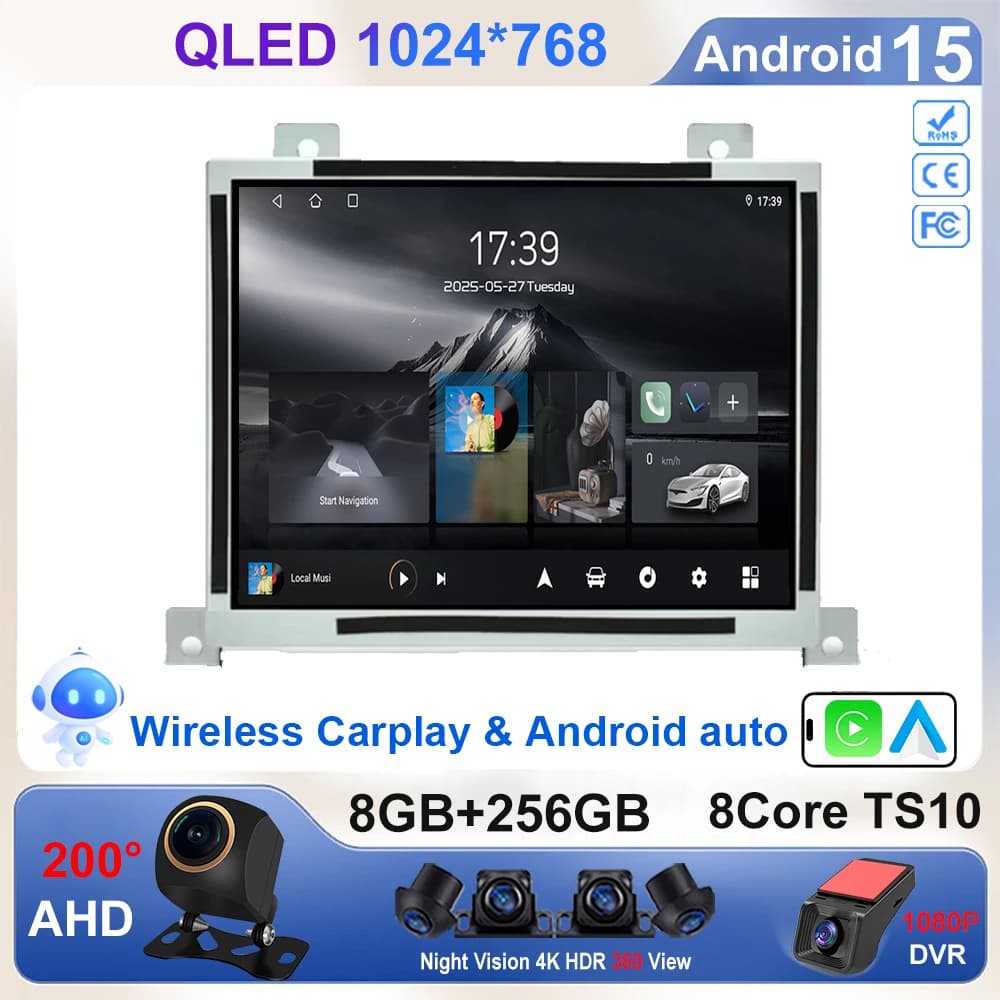 Autoradio Android15 da 8,4 pollici per Dodge Charger Challenger 2015-2019 Sostituzione Android Auto Unità principale Wireless Carplay
