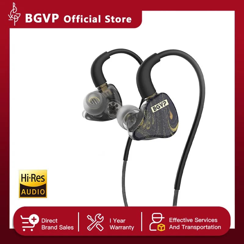 BGVP Butterfly Pro 1DD+1BA IEM ibrido Cuffie da gioco Auricolari HiFi Iem cablato