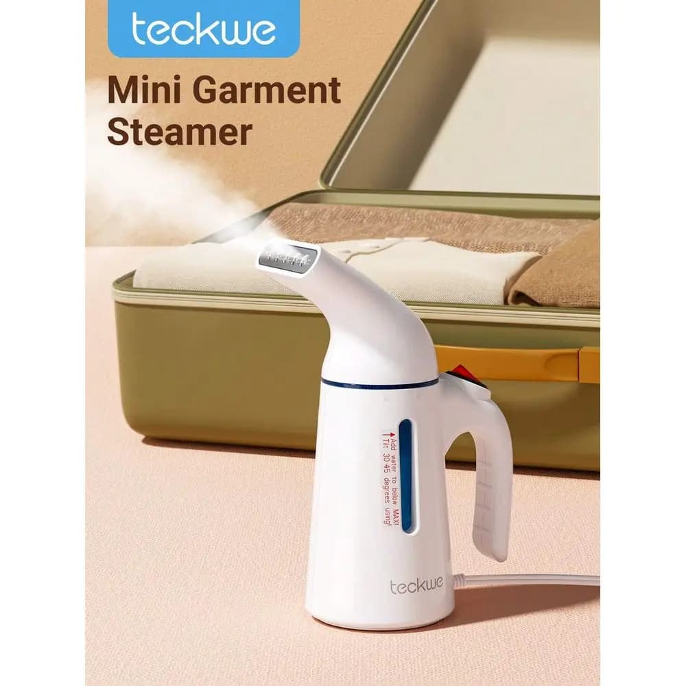 Vaporizzatore per vestiti, vaporizzatore portatile per indumenti, 30 minuti di autonomia, stiratore a vapore per rimuovere le pieghe dai tessuti, per casa e ufficio.