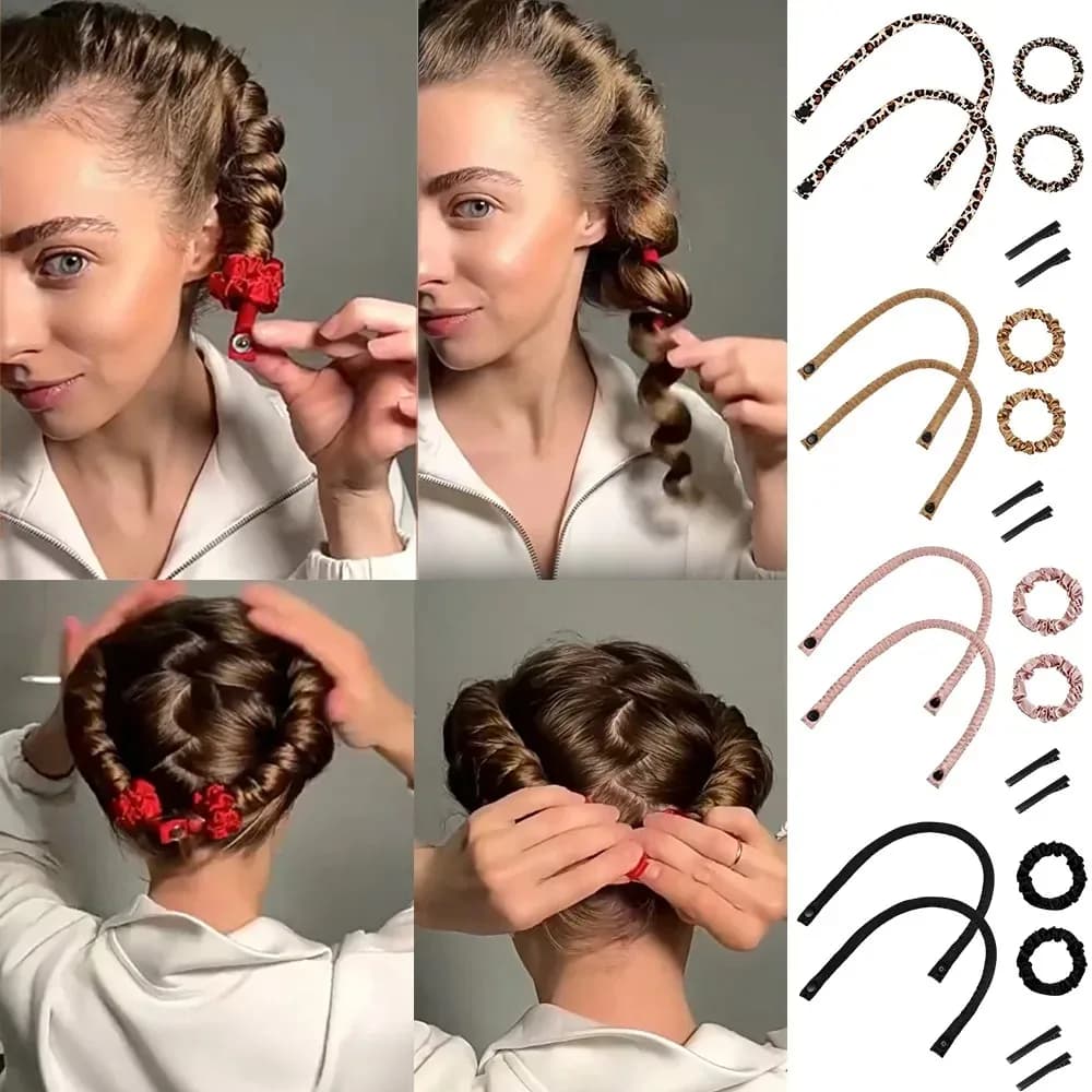 6 Pezzi Fascia per Capelli Arricciacapelli Senza Calore, Morbidi Arricciacapelli Senza Calore, Bigodini in Seta per Ricci Senza Sforzo, Fascia per Capelli da Notte, Accessori per lo Styling Femminile
