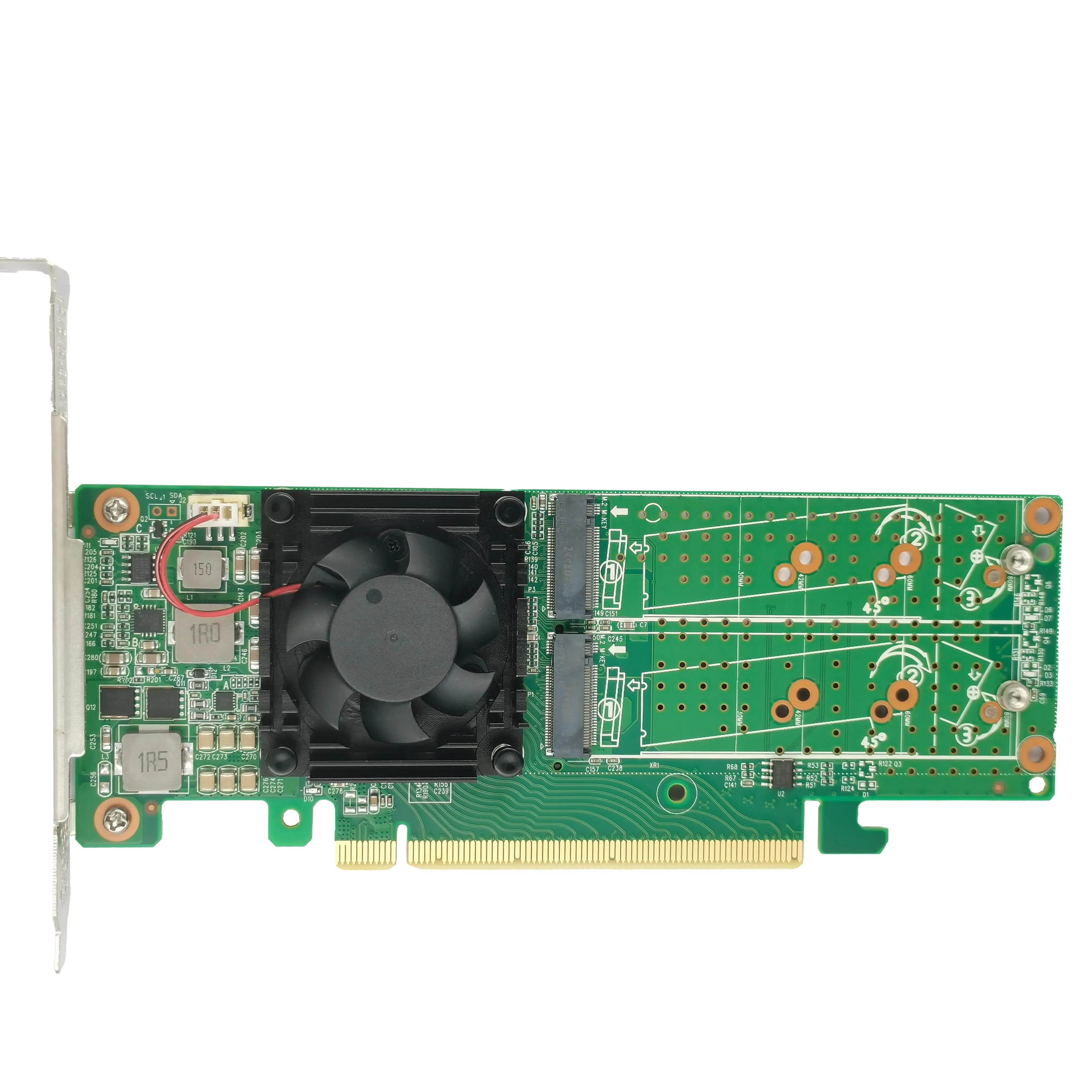 Adattatore switch SSD PCIe 3.0 X16 a 4x M.2 NVMe supporto 2280 SSD-PE3162-4IL nessuna biforcazione della scheda madre richiesta