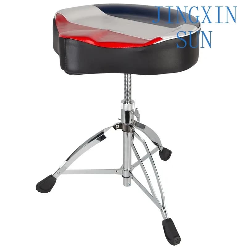 Padded Adjustable Instrument Drum King Seat Drum Stool with Motorcycle Style Seat