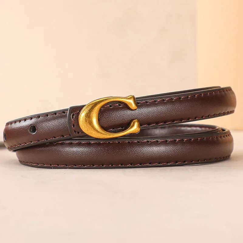 Luxury Brand Leather Belt for Women Designer Alloy Buckle Waist Strap Female Jeans Trouser Dress Waistband