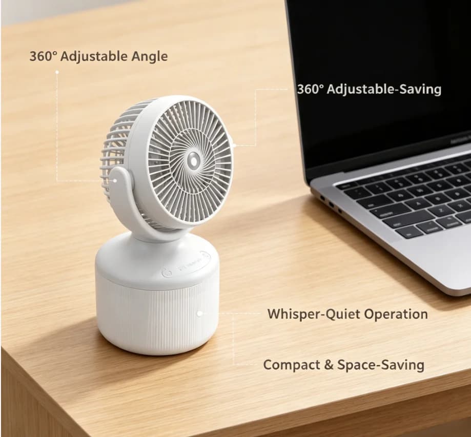 Rechargeable spray cooling fan portable desktop humidifier fan USB charging multi-function home office outdoor mini air cooler