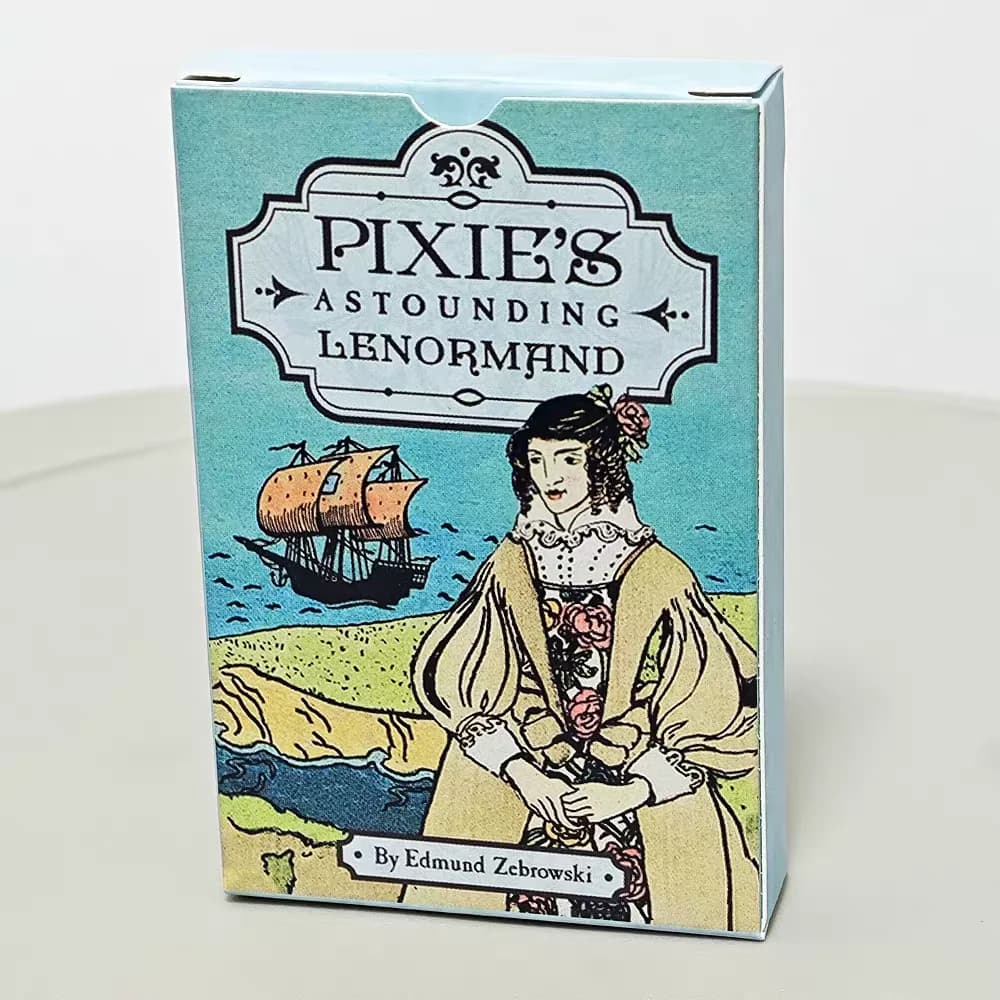 Pixie's Astounding Lenormand 9*6 cm 36 pezzi di carte create con opere d'arte del mazzo di tarocchi Smith-Waite e “The Golden Vanity"