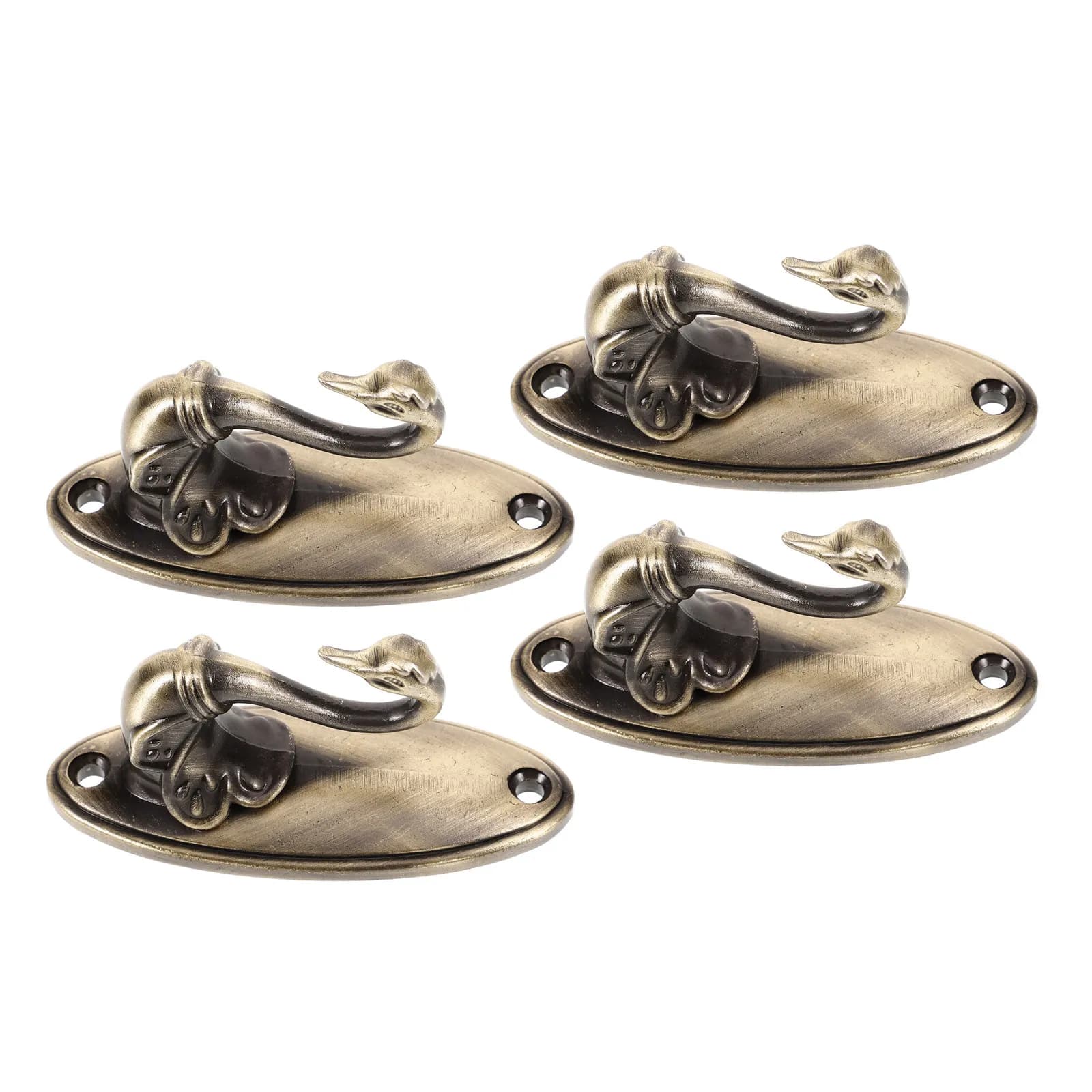 4 Pezzi Ganci per Tende a Forma di Cigno in Lega di Zinco, Fermatende Decorativi da Parete per Tende Spesse, per Soggiorno e Camera da Letto