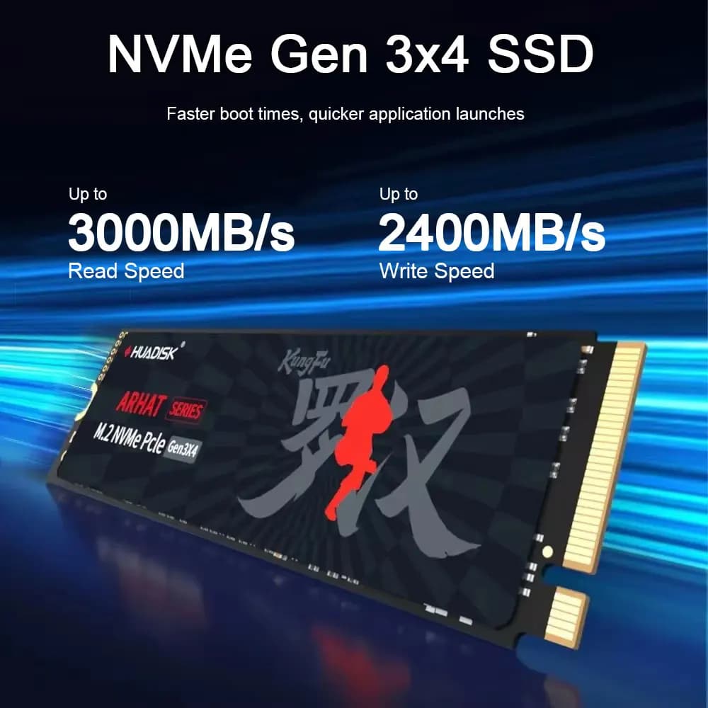 HUADISK M.2 NVMe PCIe SSD 128GB 256GB 512GB Disco rigido M2 NVMe 2280 1TB 2TB Unità a stato solido interna per desktop portatile
