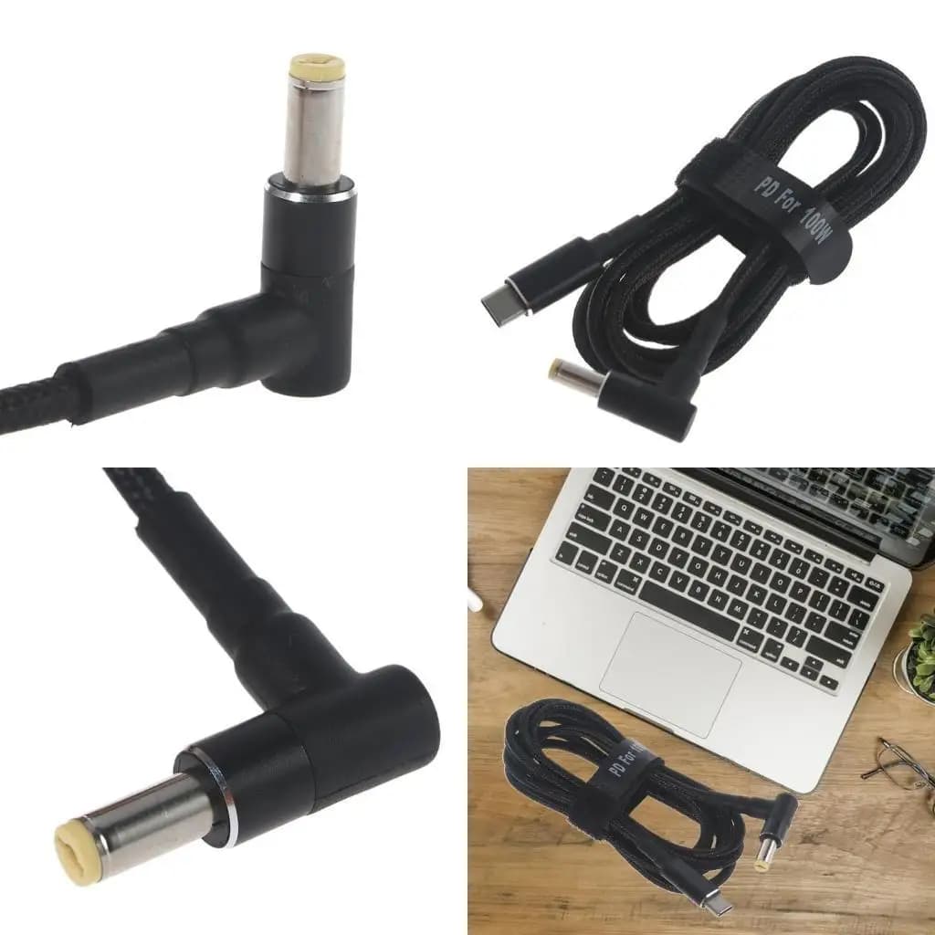 M5TD Professional 100W PD USB Type C for DC 5.5 x 1.7 mm Male Power Charging Cable for ChromeBook C7 C710(5517-100W)