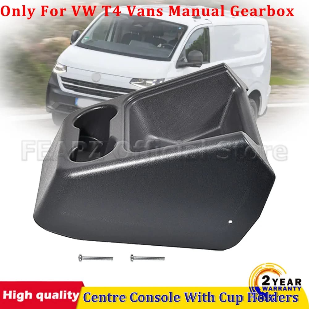 Organizer Grey for Transport, Solo per Cambio Manual, Nuovo per VW Transporter T4, 1 Piece, Console Centrale con Portabicchieri, Accessori Auto
