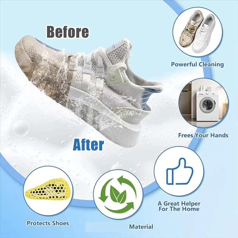 AFOURT-Scarpe Washing Machine Bags for Silicone laundry shoes for washing machine and dryer, Reusable bag for cleaning sneakers