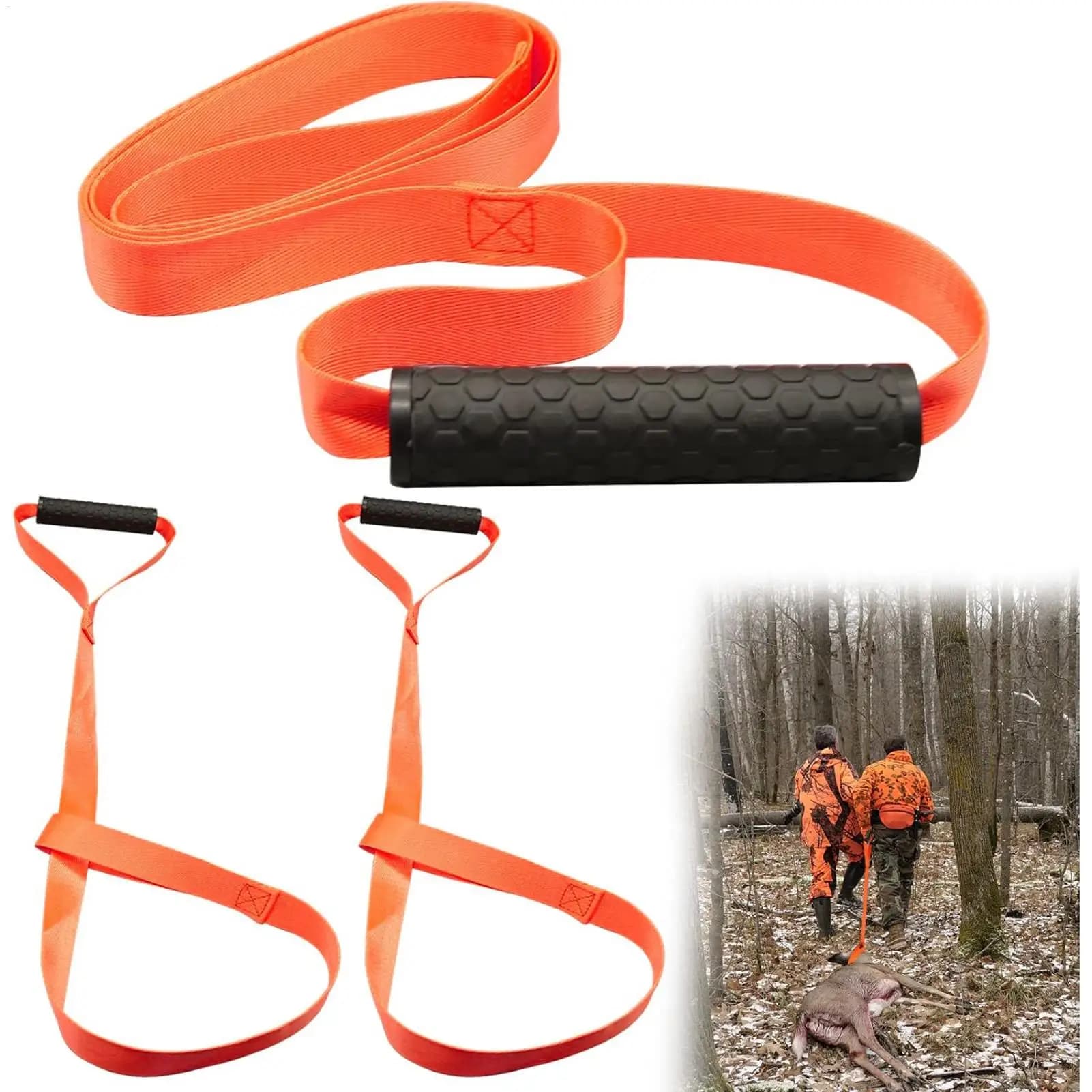 Foldable Multipurpose Hunting Corda to drag deer, field tools, heavy boxes, luggage, belts for boar and trees