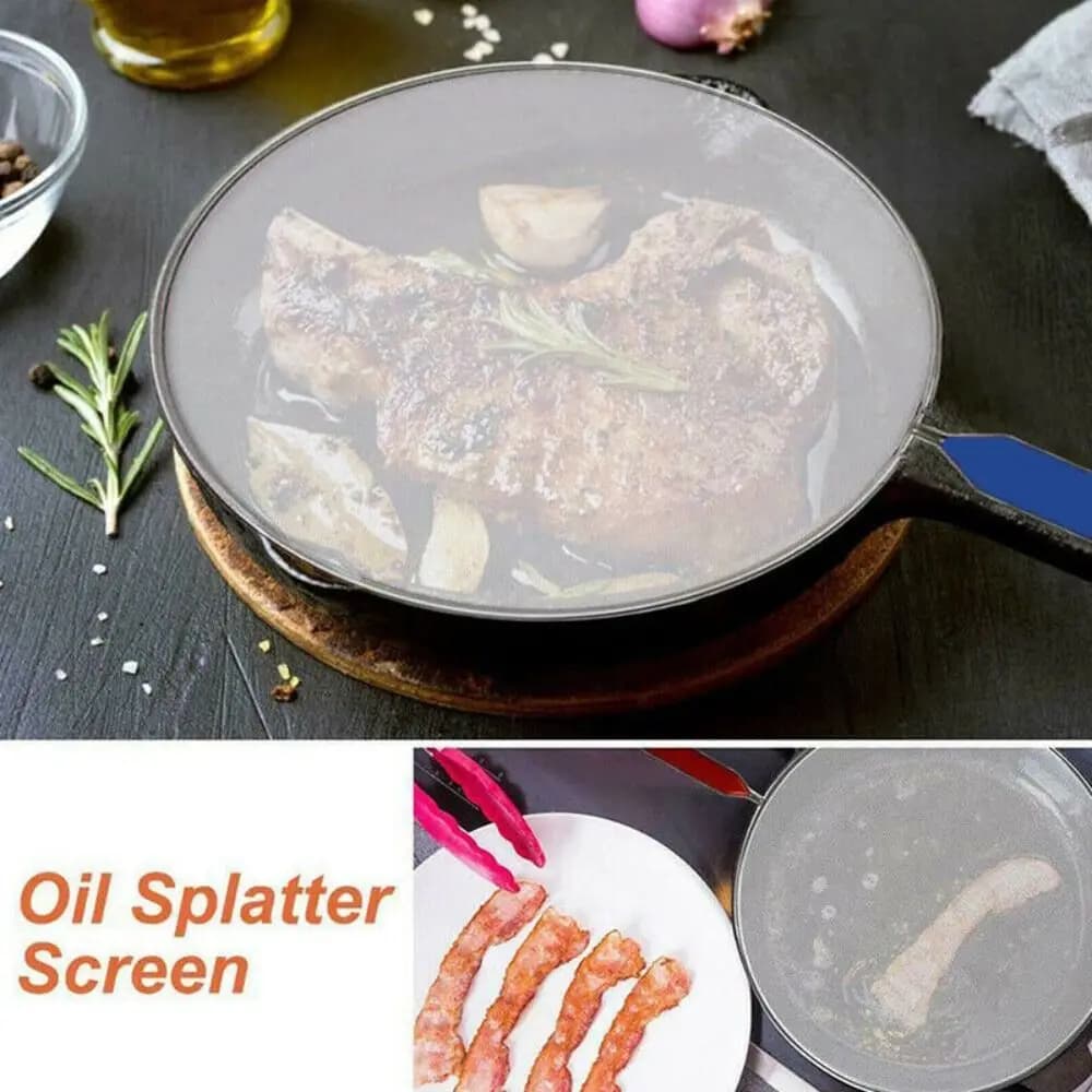 Utensili da cucina Cottura Protezioni per friggere Maglia Grasso Schermo antispruzzo Padella Protezione a rete Schermo Paraspruzzi Protezione Rete per olio