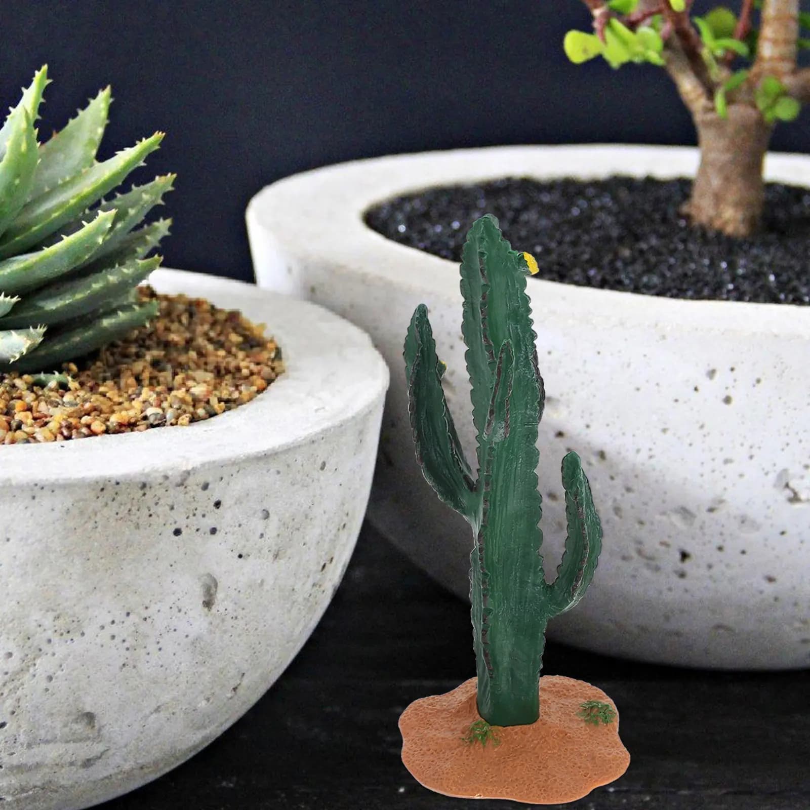 2Pcs Lifelike Fake Cactus Plants for Table Centerpiece Shelf Decor Home Office Miniature Garden Artificial Succulent Cactus