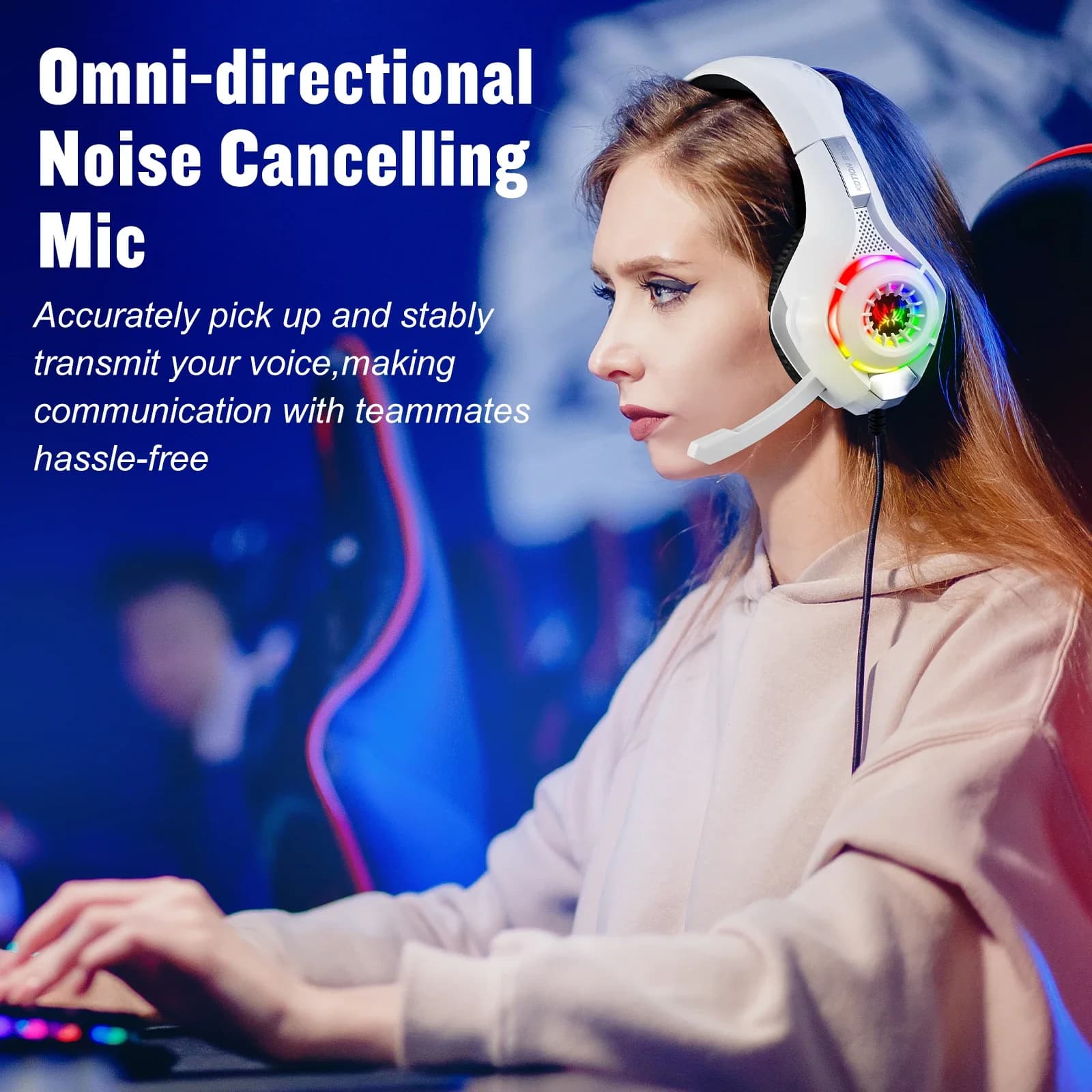 Wired gaming headphones Noise cancellation head with microphone volume control for PS4 PS5 3.5 mm stereo USB PC game