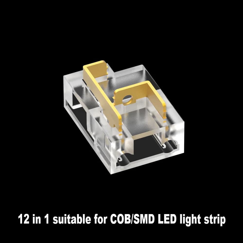 Multifunzionale 12 in 1 compatibile con connettori per cavi per strisce luminose a LED COB SMD collegati a 2 pin per morsettiere da 8 mm