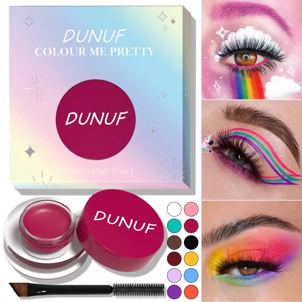 Crema per trucco multifunzione a 12 colori per ombretto Eyeliner Sopracciglio Viso Vernice per il corpo Texture cremosa altamente pigmentata impermeabile
