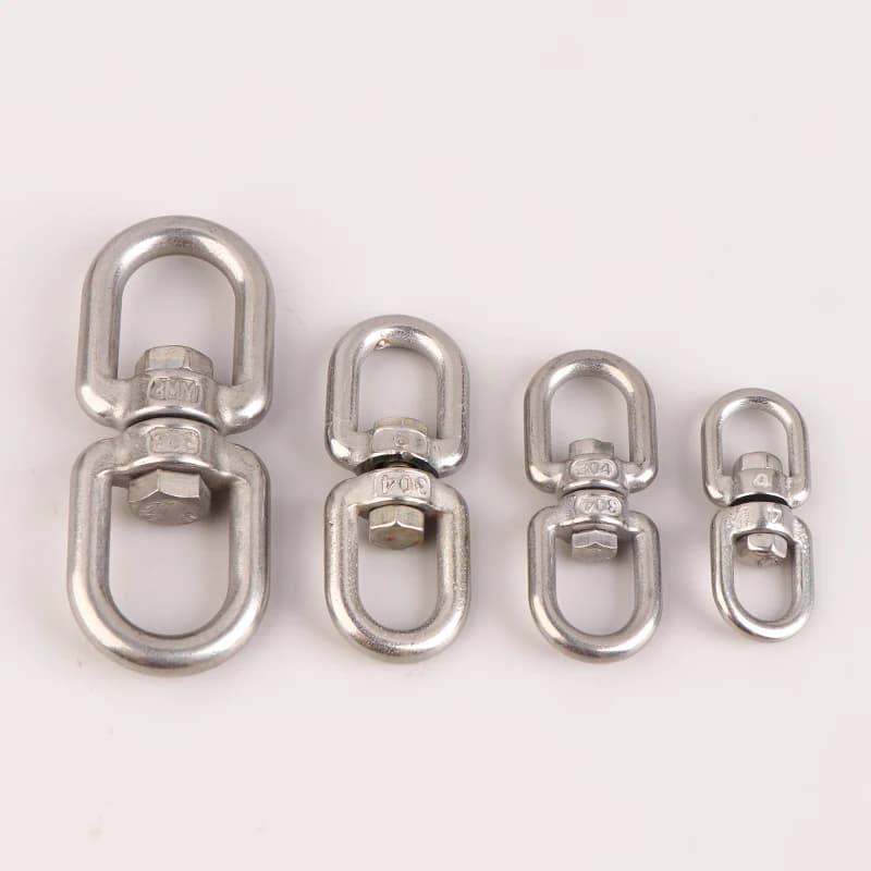 1Pc M4 M5 M6 M8 Anello universale rotante 8 forme Scarico grillo fune metallica Catena di bloccaggio Fibbia di collegamento Acciaio inossidabile 304