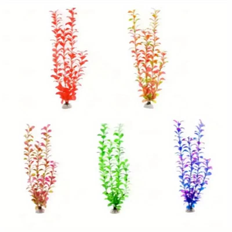 5pcs 40cm Artificial Plastic Underwater Plants Aquarium Fish Tank Decoration Water Grass Viewing Decorations