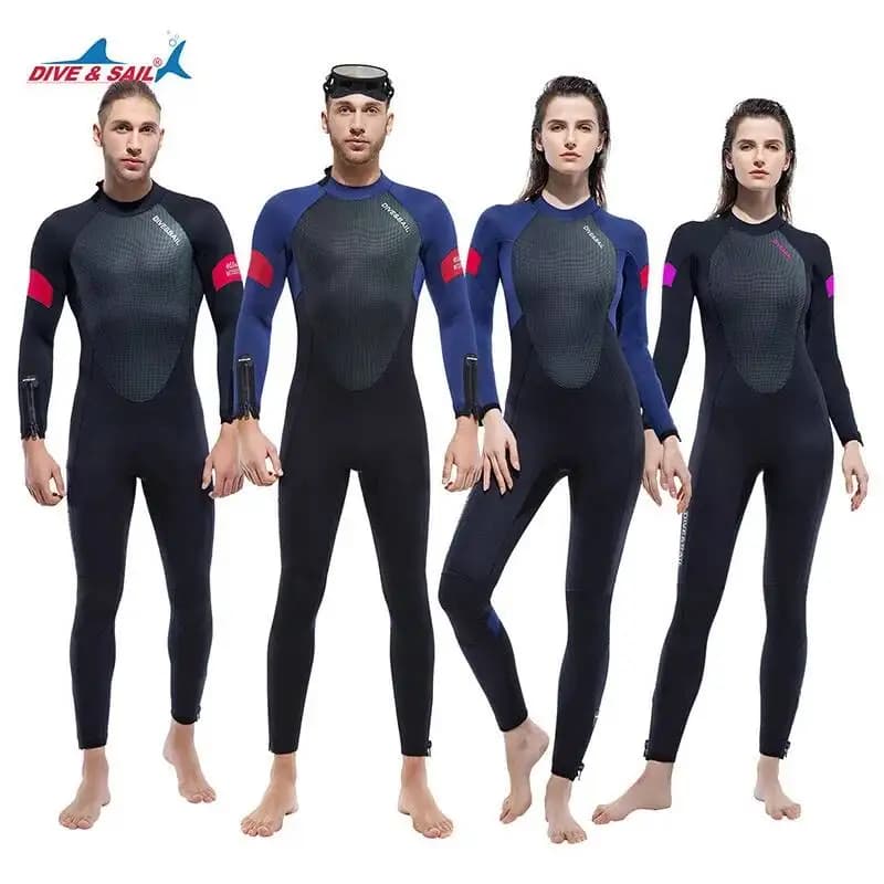 5 mm long-sleeved fleece diver, winter swimsuit, deep snorkeling surfsuit