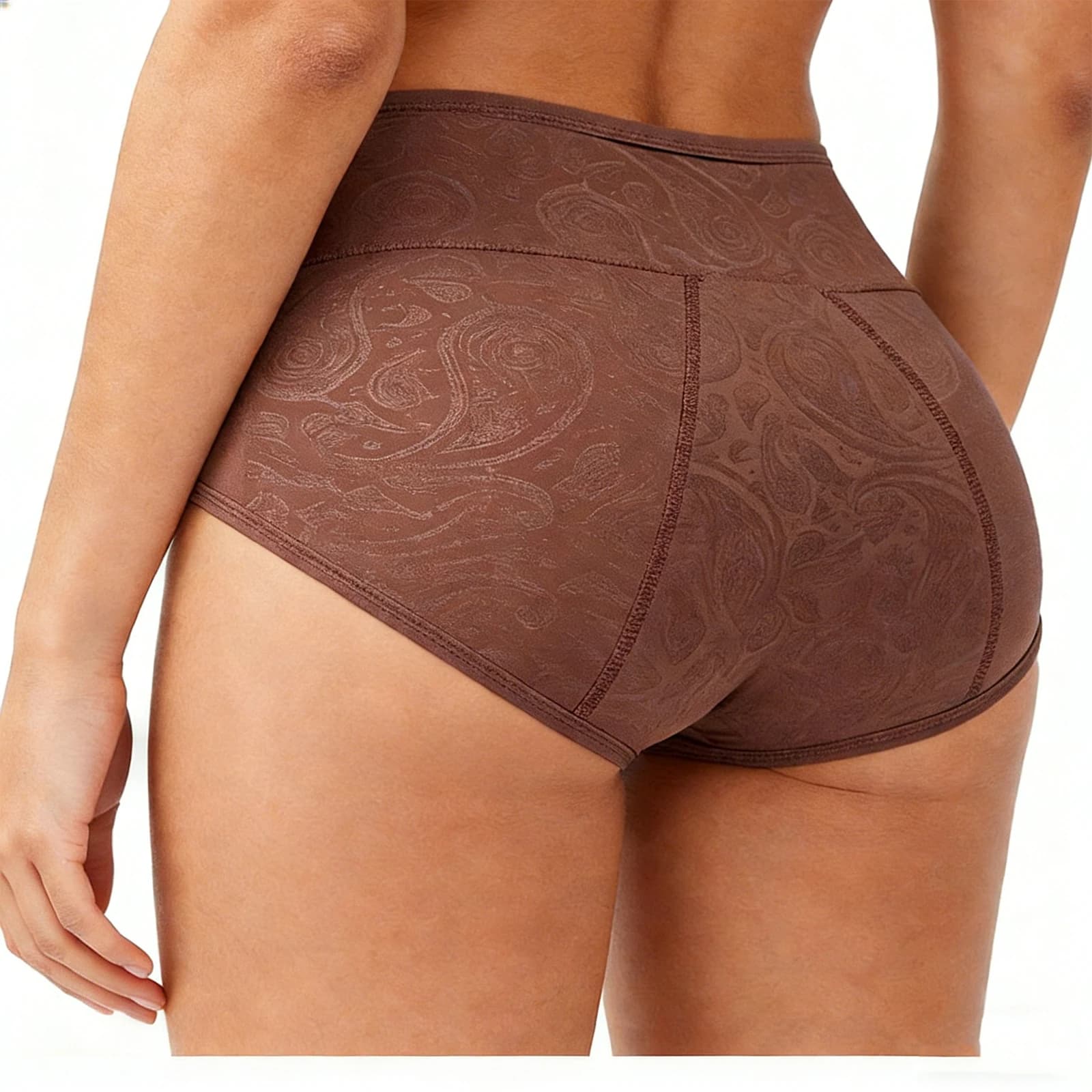 Mutandine Mestruali a Vita Alta da Donna, Traspiranti e Anti-perdita, Taglie Forti, in Jacquard, per Uso Quotidiano