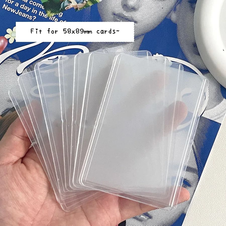 Sharkbang 20 pz/lotto B8 Holo Buste Per Carte 58x89mm Compatto Duro Kpop Titolare Per Cartoline Film Carte Da Gioco Tesserino Protezione