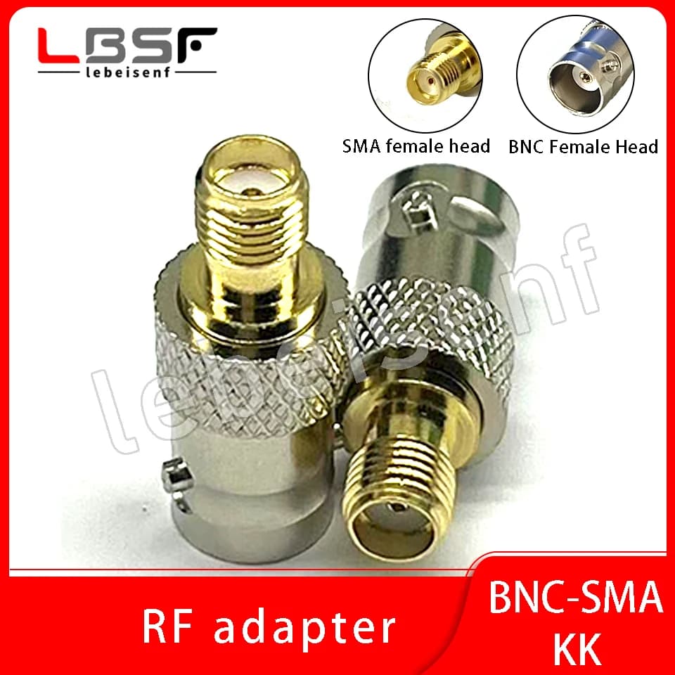 Adattatore RF da testa femmina BNC a testa femmina SMA Adattatore per cavo coassiale RF Adattatore per antenna walkie talkie