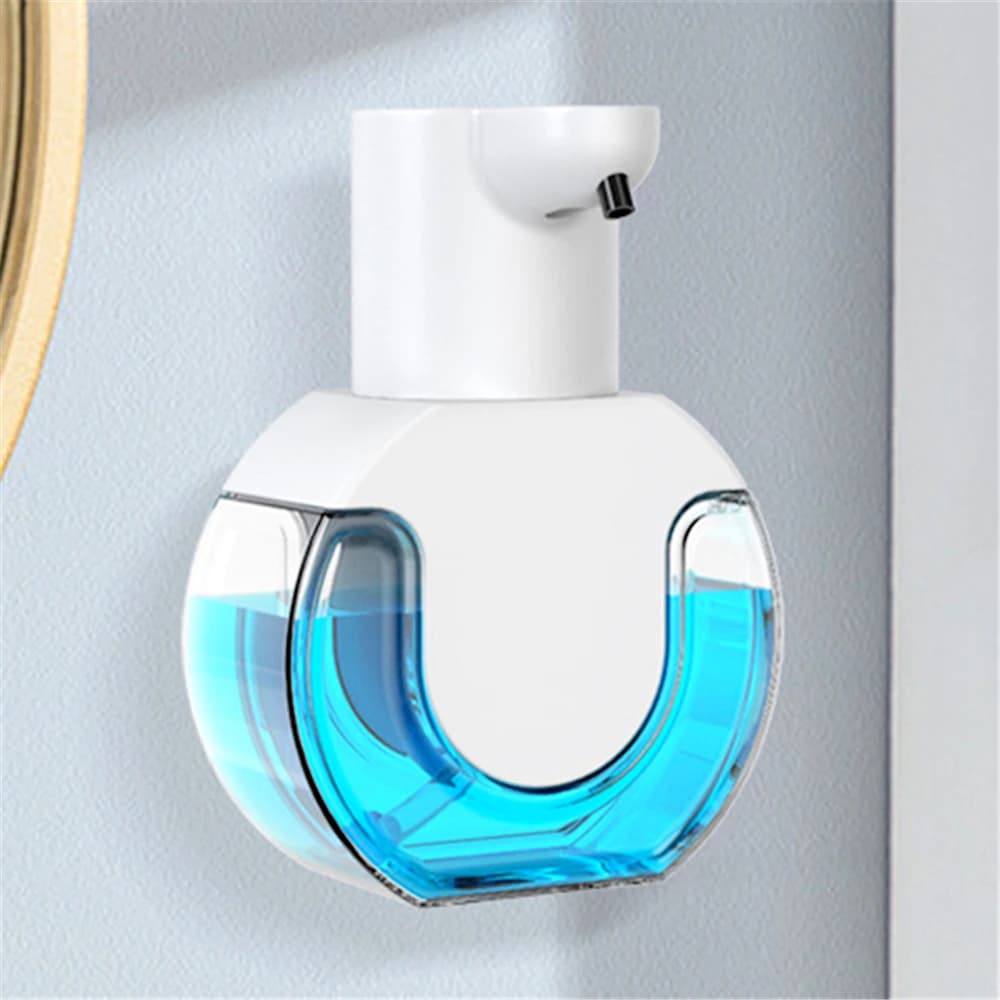 Dispenser di Sapone Automatico a 4 Velocità, Montaggio a Parete, Senza Contatto, con Sensore a Infrarossi, Ricarica USB, per Bagno