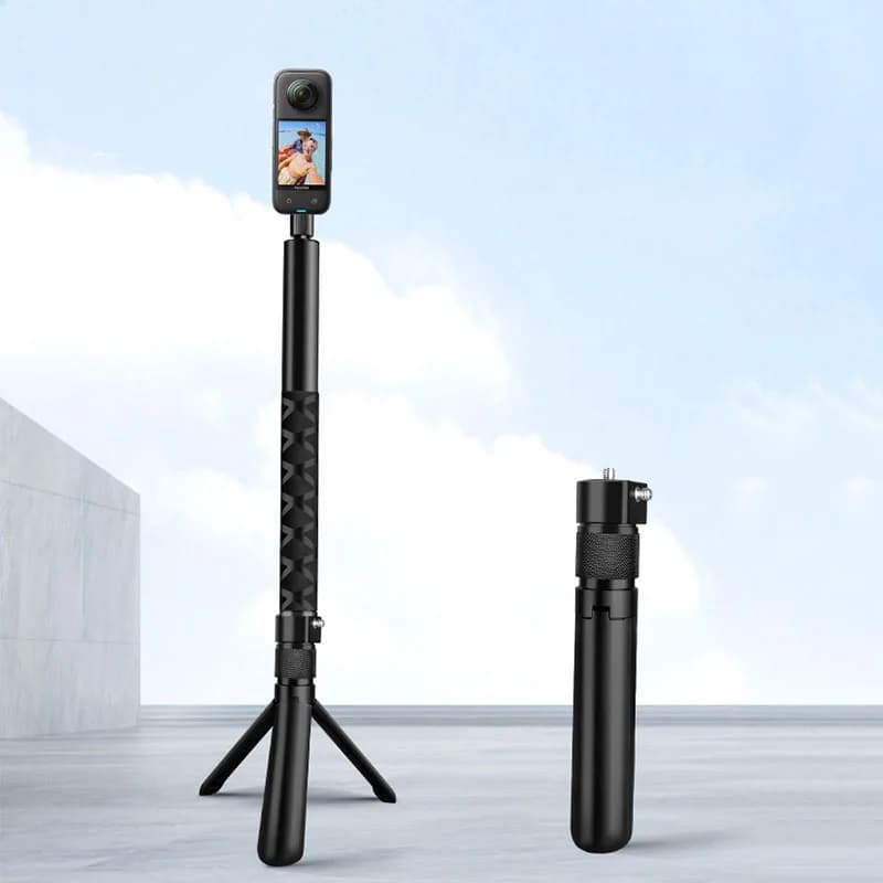 Bastone Selfie in Lega di Alluminio per Insta360 X5 X4 X3 X2 GoPro Hero 13 12 11 10 9 DJI OSMO Action, Bastone Selfie Invisibile per Time-Lapse