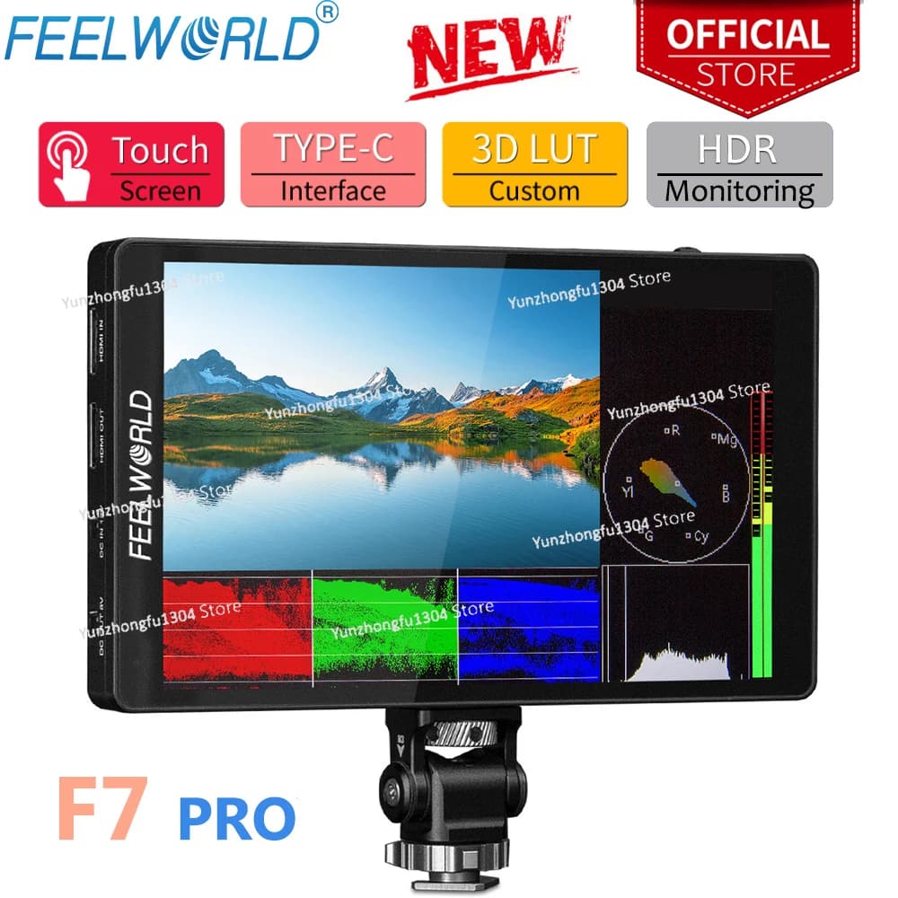 FEELWORLD 7 pollici F7 PRO Touch Screen3D LUT DSLR Direttore sul campo della fotocamera Monitor CA 4K 60Hz HD con F970 esterno F7 PRO