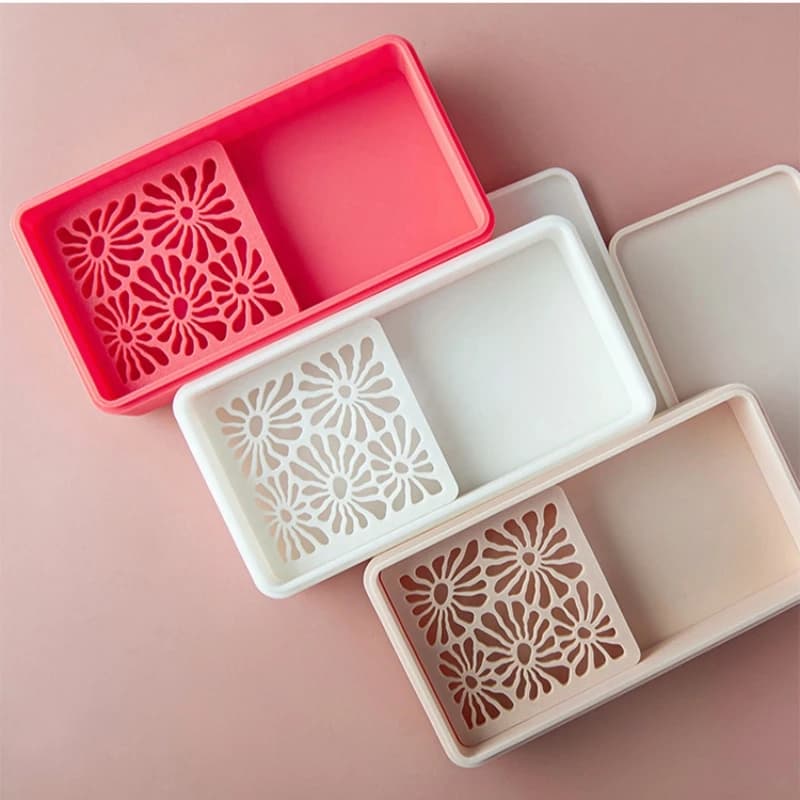 Contenitore Scatola precisa Argilla polimerica Scatola di immagazzinaggio in polvere antiaderente durevole Argilla ceramica Strumenti per la creazione di ceramica Stoccaggio di strumenti per spolverare
