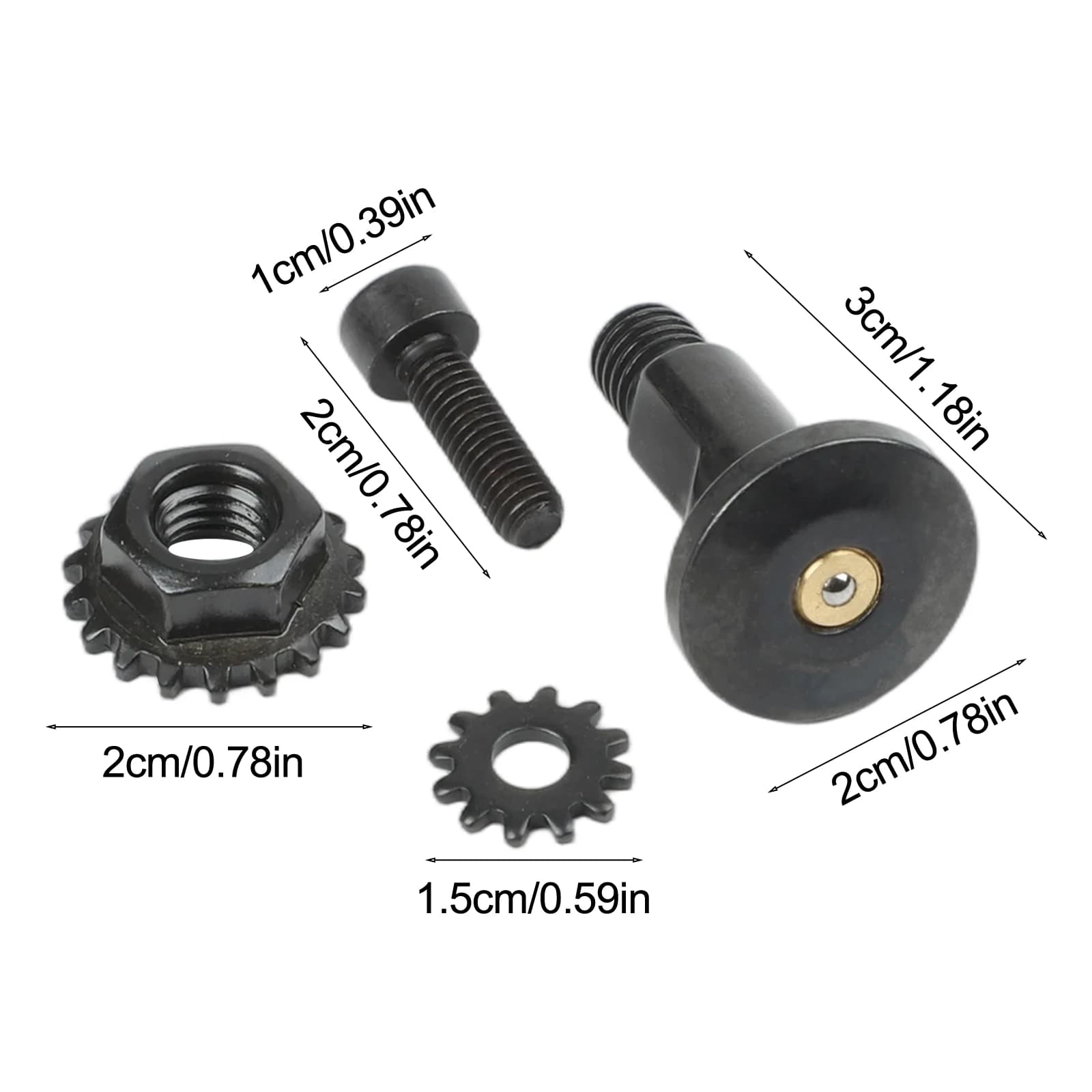 Bimetallic Replacement Screws for Potting Shears, for Gardening Tools, Central Tree with Block