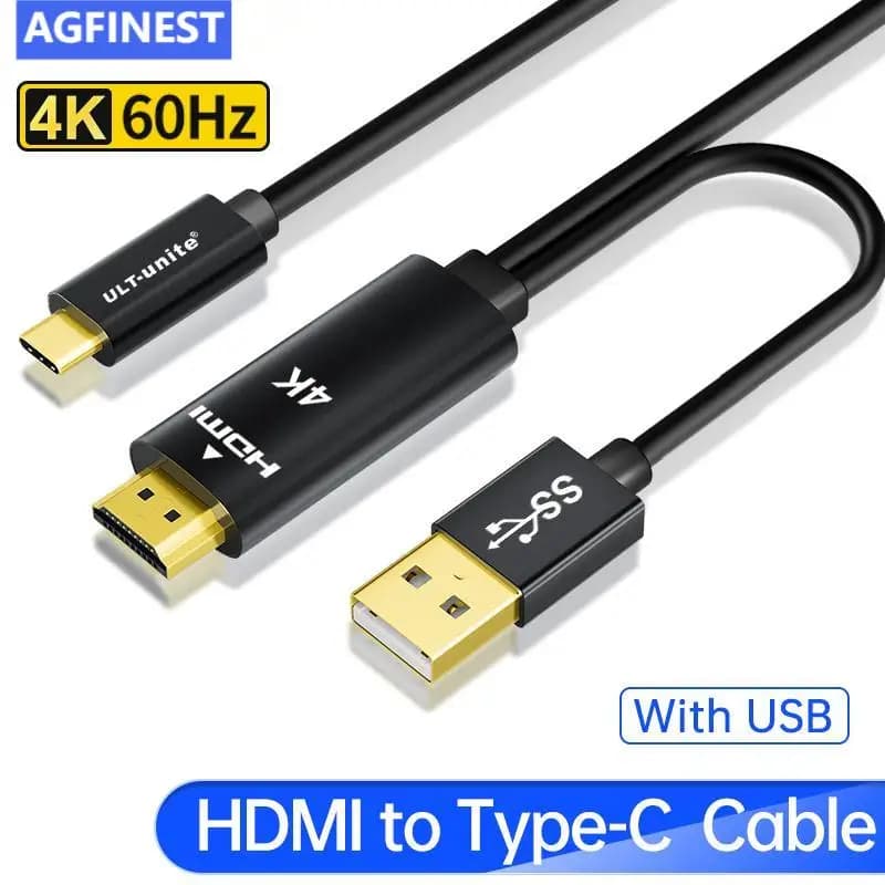 Cavo di conversione compatibile HDMI a tipo C Supporto 4K a 60 Hz Monitor touch screen per computer host Connessione HDMI USB C 3.1