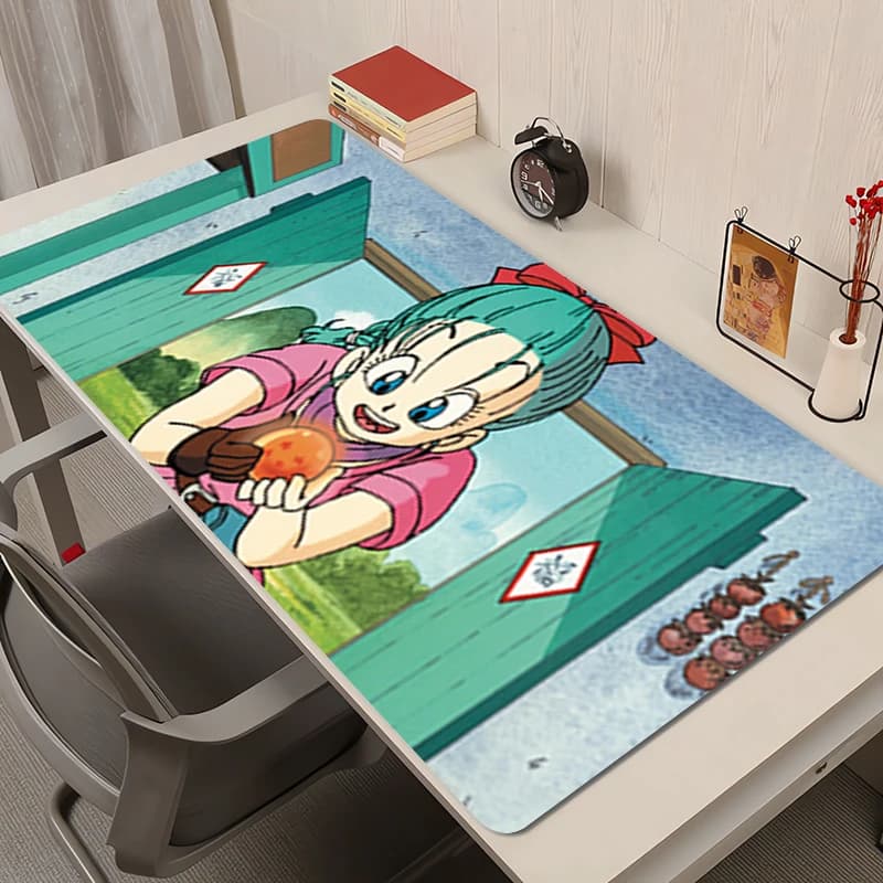 Mouse Mat Rubber Mouse Mat Desk Mat Dragon Ball Bulma Gaming Mat PC Accessories Extended Mat Anti-slip Keyboard Mat