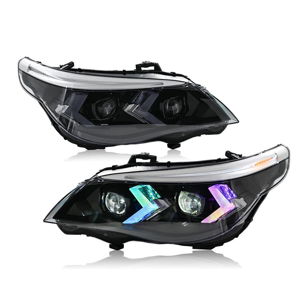 Fari RGB per BMW E60 E61 2005-2007 2008-2010 Serie 5 LED una coppia di lampade anteriori Accessori auto Proiettore Luce per auto