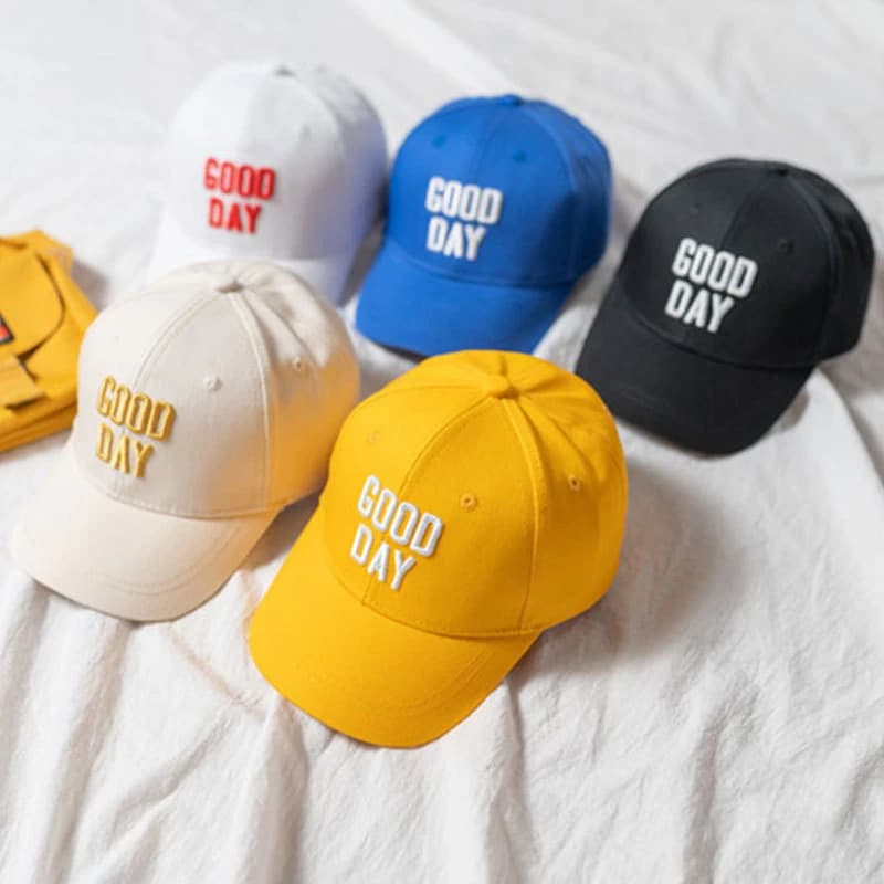 Cool New Kids berretto da Baseball per bambini Good Day lettera ricamo quattro stagioni ragazzi ragazze popolare cappello da sole Hip Hop DropShipping