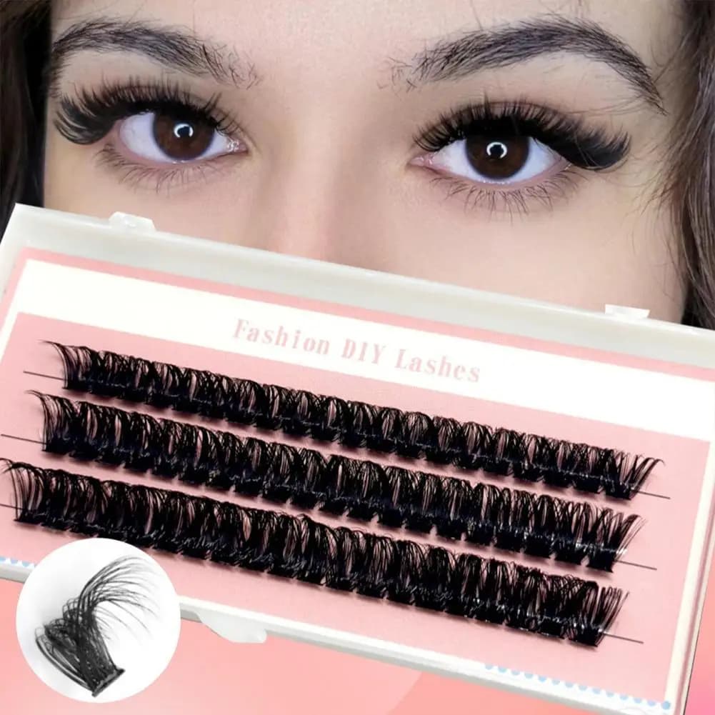 Ciglia Finte a Ciuffetti Individuali Stile Manga, Naturali e Voluminose, Lunghezze Miste, Strumenti di Bellezza per Extension Ciglia