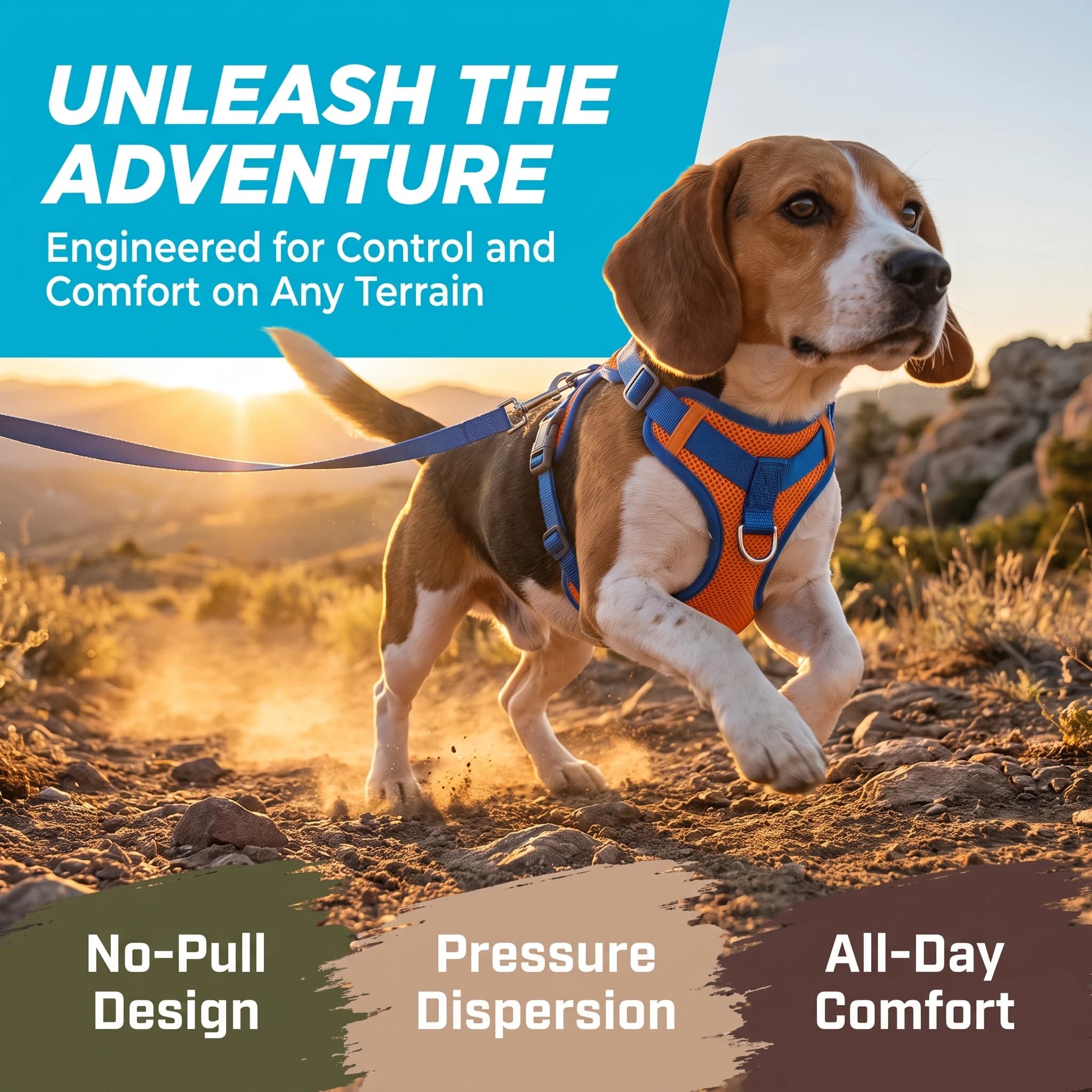 Pet leash Classic popular color scheme Upgraded dog chest strap Comfortable anti-strangulation dog walking leash