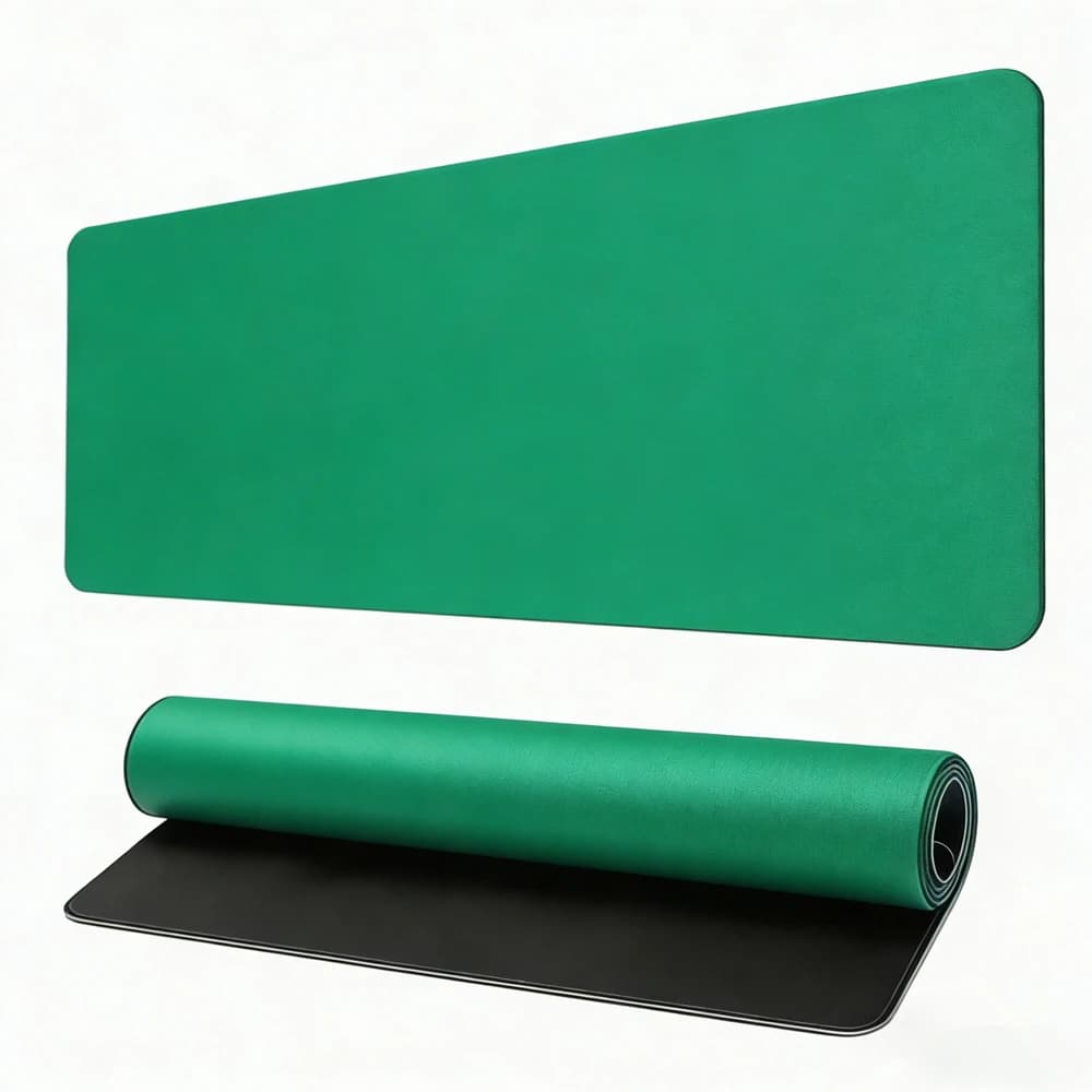Tappetino da Poker Texas Hold 'em in Gomma Solida Verde di Grandi Dimensioni, Antiscivolo, per Mahjong e Giochi da Tavolo, Accessori per l'Intrattenimento