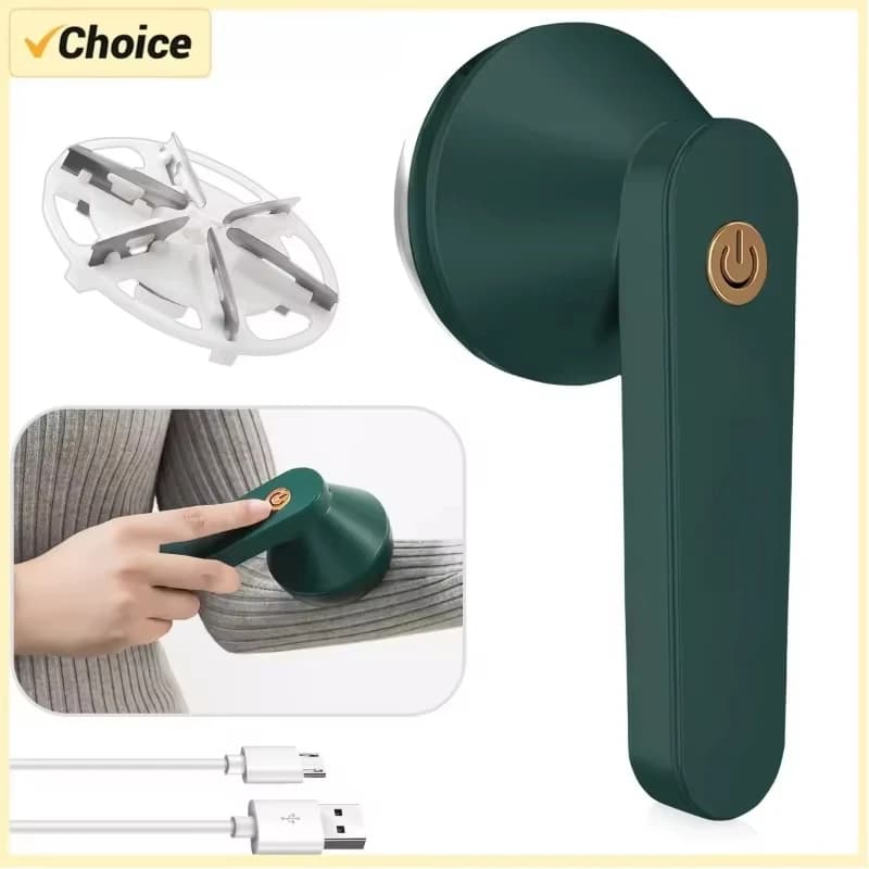 Levapelucchi per Tessuti e Peli, Design a 6 Lame Migliorato, Ricaricabile per Viaggi e Casa, Ricarica Tipo C