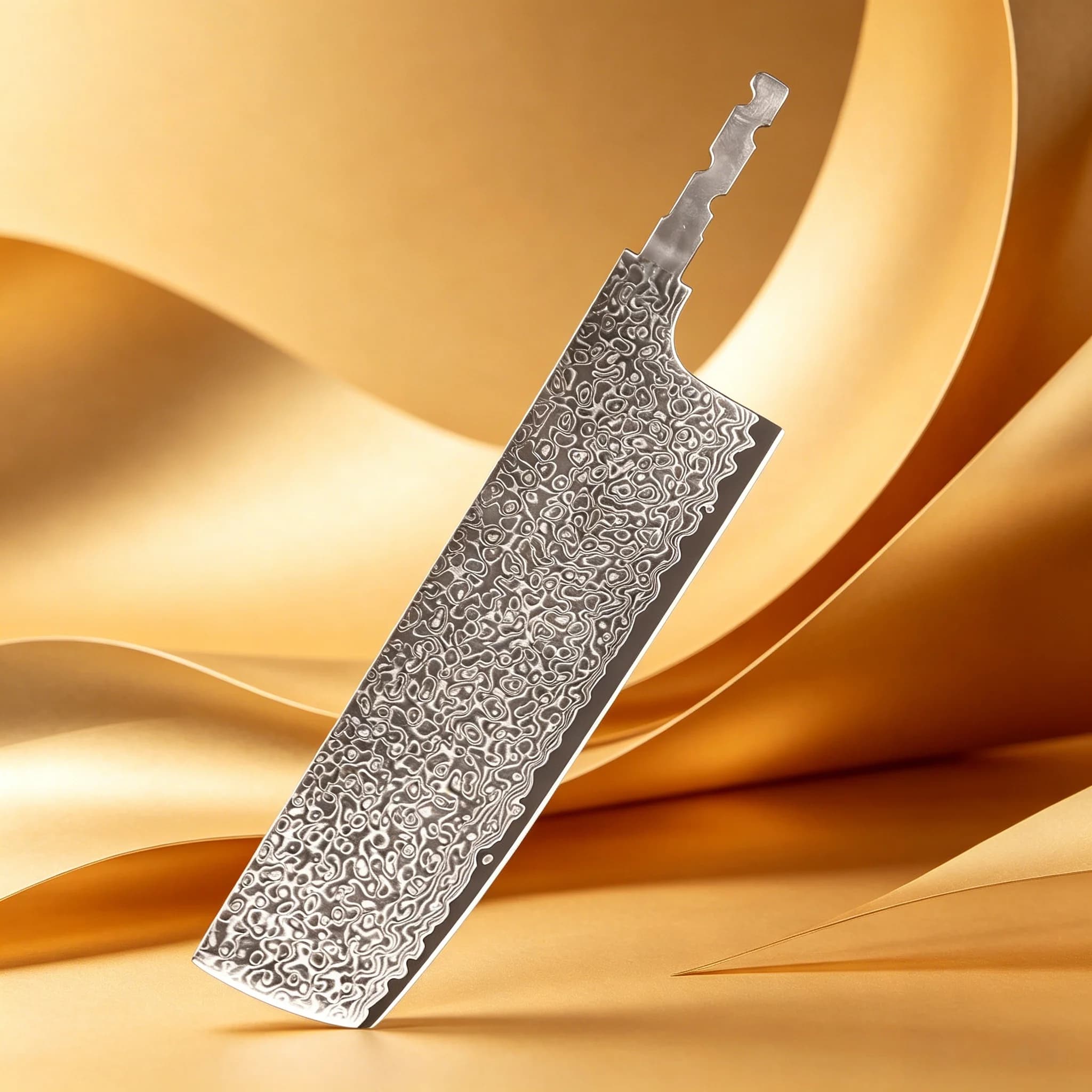 Hand Forged Damascus Steel Blank Blade No Handle Blade Multipurpose Kitchen Knife Parts Chef Cleaver DIY Making Cooking Tools