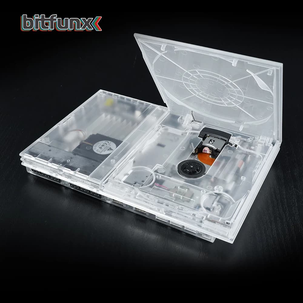 Bitfunx Custodia protettiva per console di gioco Accessori guscio di ricambio traslucido per console SONY PlayStation2 Slim