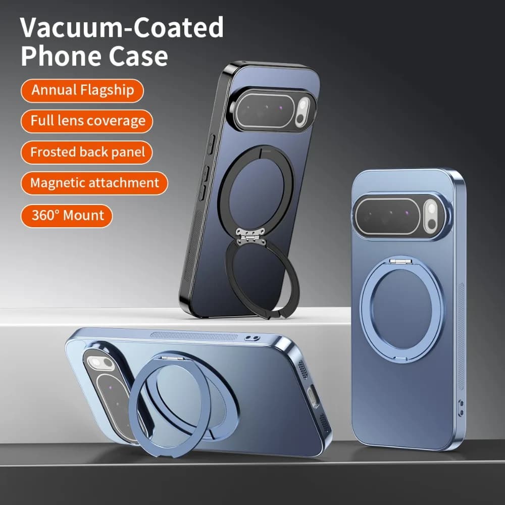 360° Ring Stand Magnetic Phone Case for Google Pixel 11 10 9 8 Pro XL 10A 9A 8A for MagSafe Charging Full Lens Protection Cover