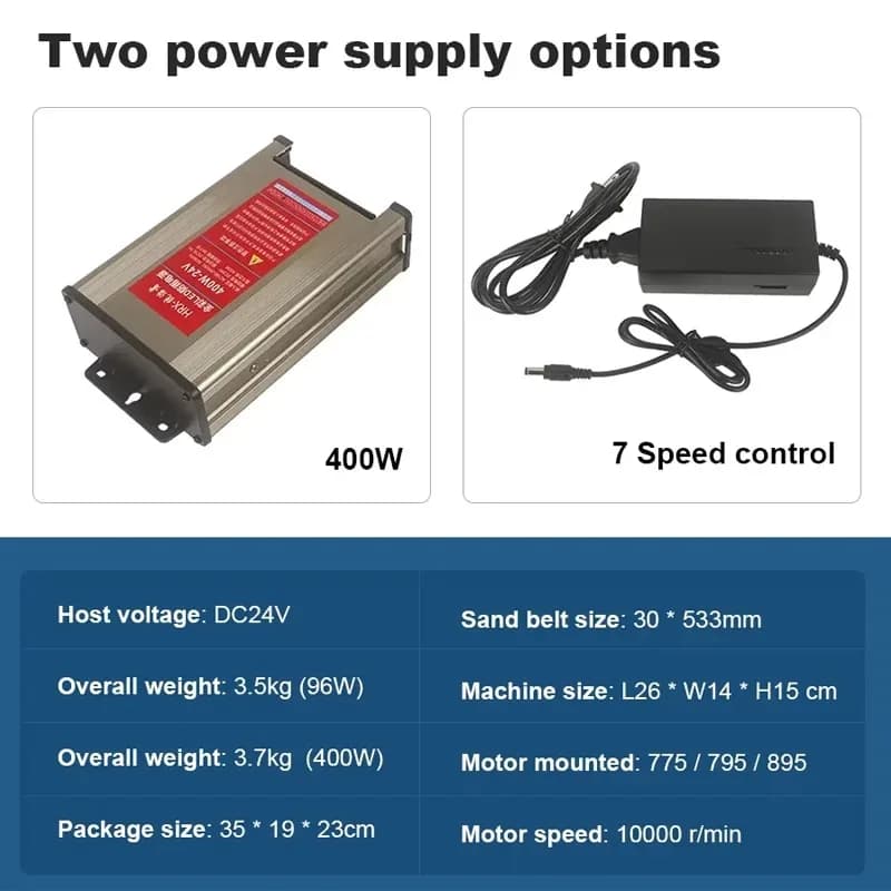 220V/110V 400W Smerigliatrice a nastro da banco Lavorazione del legno Rettificatrice Levigatrice Lucidatrice elettrica Levigatrice a nastro elettrica Smerigliatrice