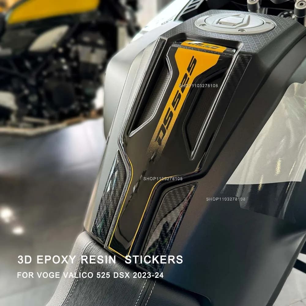Per Voge Valico 525 DSX 2023 2024 Edizione Limitata 3D Resina Epossidica Moto Rilievo del Carro Armato di Protezione Adesivo Nuovo Decalcomania Decorativa