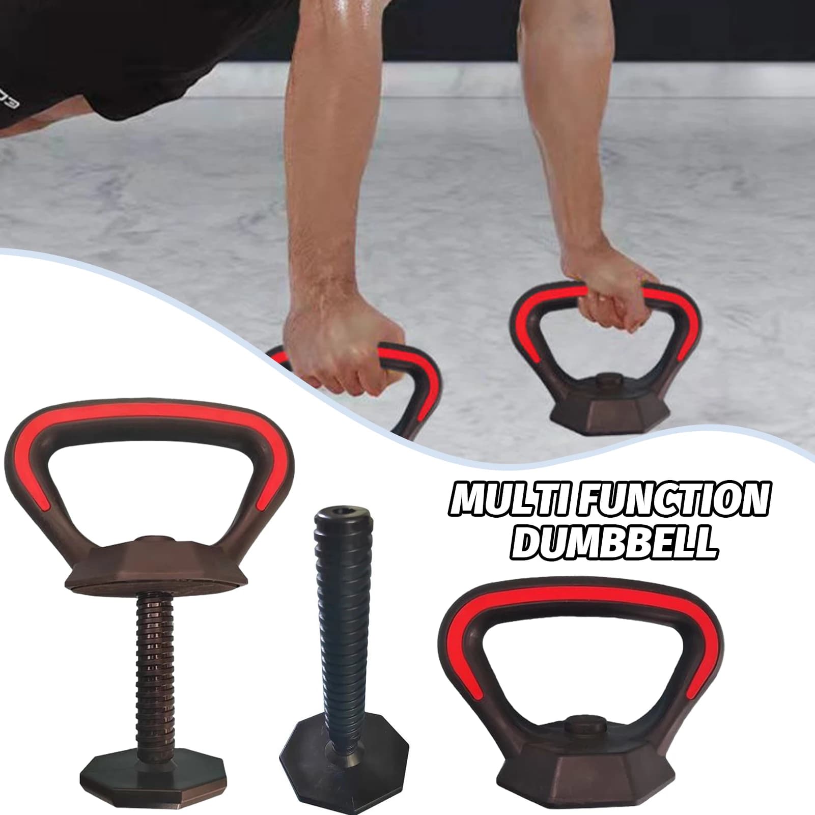 Pesas Kettlebell Handle Base Multipurpose Handlebars Kettlebell bases for training Weight plates Arm strength Kettlebell Kettlebell