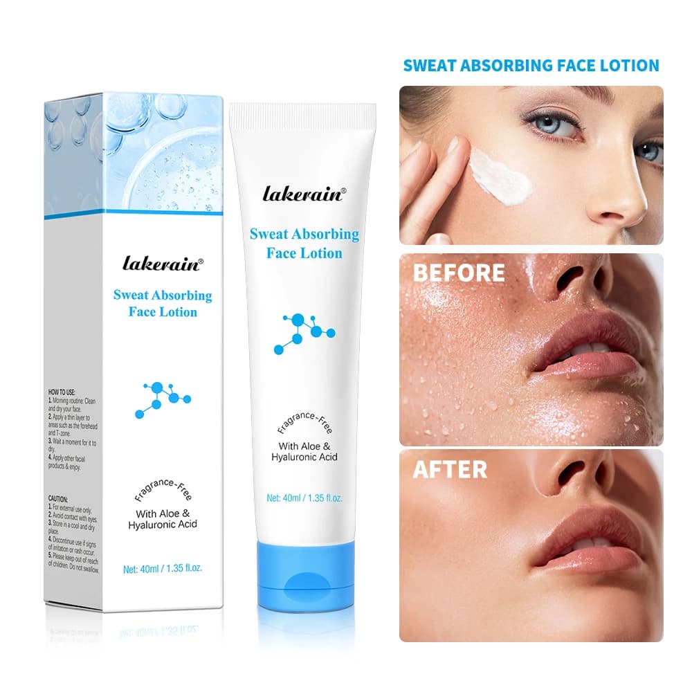 Lakerain Lozione per il trucco che assorbe il sudore Primer per il controllo dell'olio, idratante, idratante, facilmente assorbibile