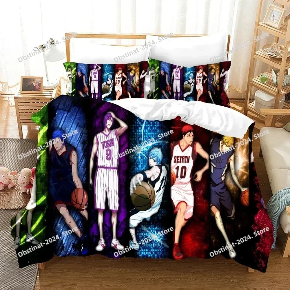 Anime Kids Set biancheria da letto da basket Kuroko Stampa con federa Copripiumino Morbido singolo matrimoniale Queen Super King Tessili per la casa