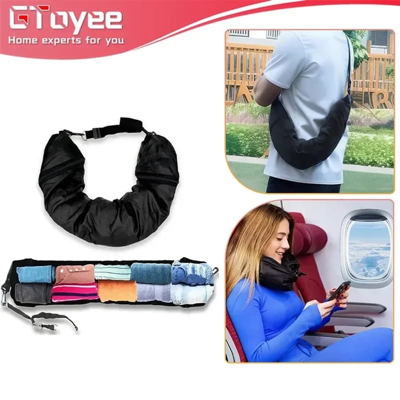 Travel Neck Pillow, Portable Travel Essentials, Lightweight Versatile Luggage Carry On Travel Accessories